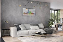 Handgemaltes Gemälde 'Dubai Skyline Silhouette' 120x60cm | inkl. Echtheitszertifikat