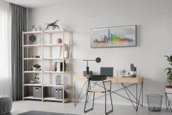 Handgemaltes Gemälde 'Dubai Skyline Silhouette' 120x60cm | inkl. Echtheitszertifikat