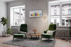 Handgemaltes Gemälde 'Dublin Skyline Silhouette' 120x60cm | inkl. Echtheitszertifikat