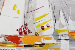 Handgemaltes Gemälde 'Durch die sieben Meere' 150x50cm | inkl. Echtheitszertifikat