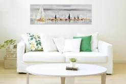 Handgemaltes Gemälde 'Durch die sieben Meere' 150x50cm | inkl. Echtheitszertifikat