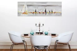 Handgemaltes Gemälde 'Durch die sieben Meere' 150x50cm | inkl. Echtheitszertifikat