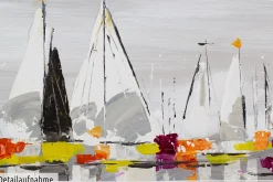 Handgemaltes Gemälde 'Durch die sieben Meere' 150x50cm | inkl. Echtheitszertifikat