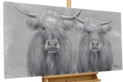 Handgemaltes Gemälde 'Durch dick und dünn' 120x60cm | inkl. Echtheitszertifikat