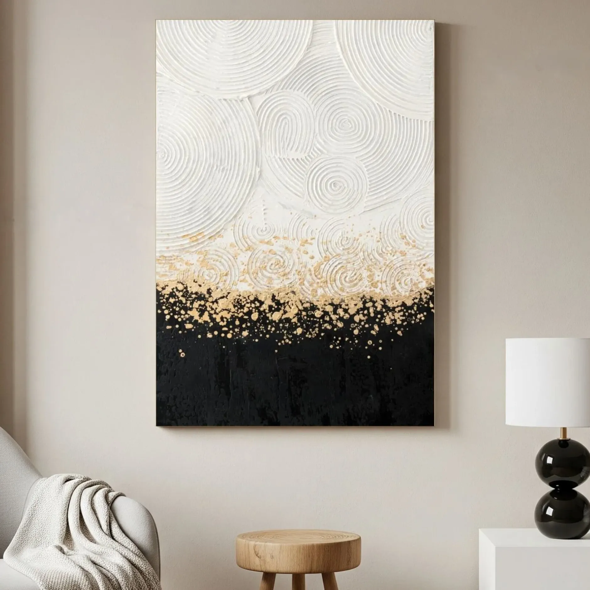 Handgemaltes Gemälde 'Eclipse Luster' 60x90cm | inkl. Echtheitszertifikat