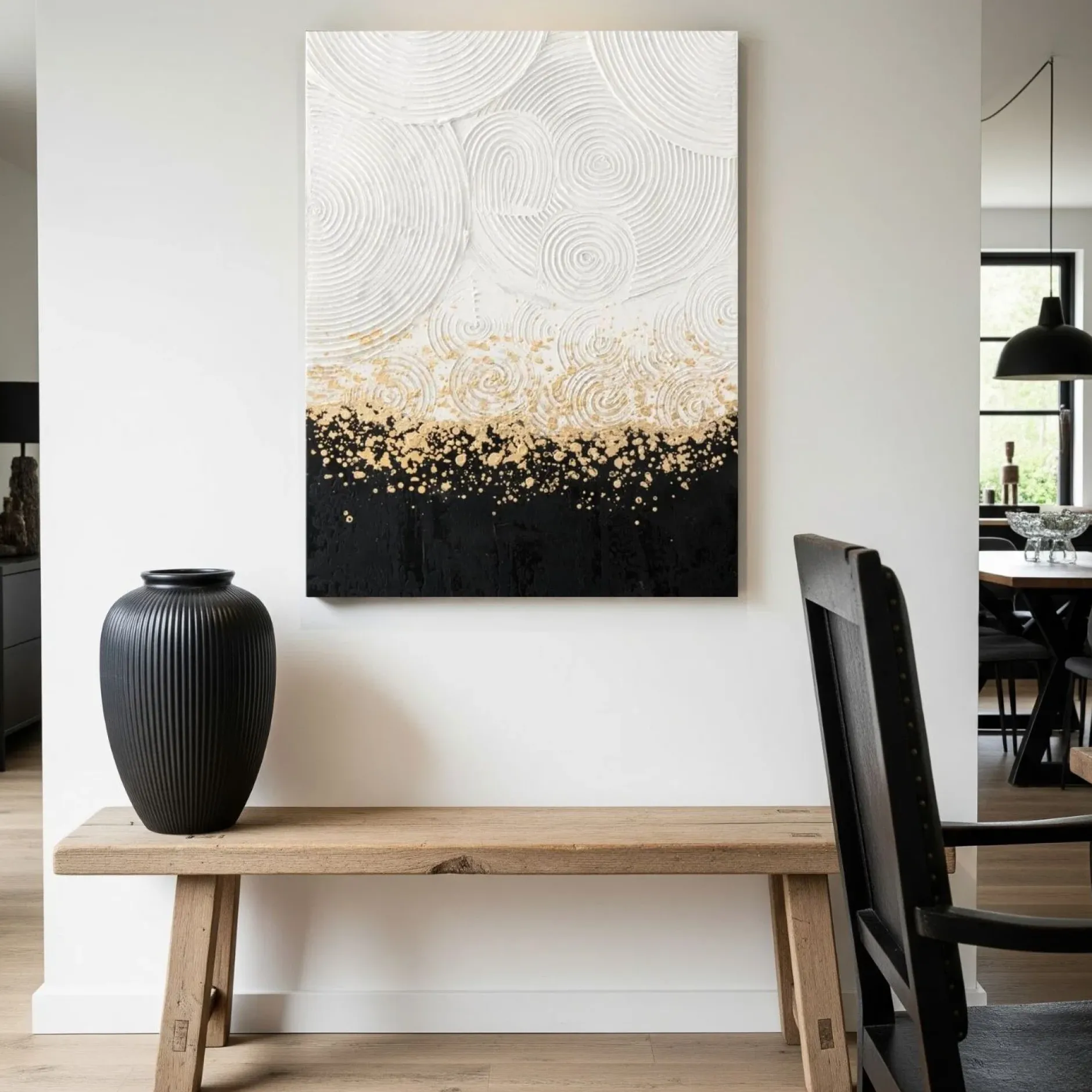 Handgemaltes Gemälde 'Eclipse Luster' 60x90cm | inkl. Echtheitszertifikat