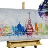 Handgemaltes Gemälde 'Eiffelturm voll Pracht' 120x60cm | inkl. Echtheitszertifikat