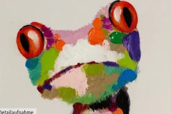 Handgemaltes Gemälde 'Ein Frosch in Rom' 80x80cm | inkl. Echtheitszertifikat