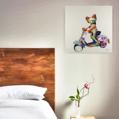 Handgemaltes Gemälde 'Ein Frosch in Rom' 80x80cm | inkl. Echtheitszertifikat