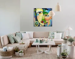 Handgemaltes Gemälde 'Eins mit dir' 80x80cm | inkl. Echtheitszertifikat