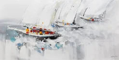 Handgemaltes Gemälde 'Endspurt' 120x60cm | inkl. Echtheitszertifikat