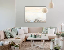 Handgemaltes Gemälde 'Erwachendes Meer' 100x75cm | inkl. Echtheitszertifikat