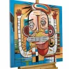 Handgemaltes Gemälde 'Exzentrischer Freund' 80x80cm | inkl. Echtheitszertifikat