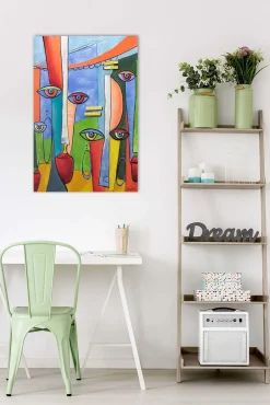Handgemaltes Gemälde 'Farben der Gesellschaft' 60x90cm | inkl. Echtheitszertifikat