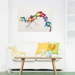 Handgemaltes Gemälde 'Farbengezwitscher' 100x70cm | inkl. Echtheitszertifikat