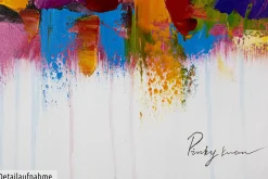 Handgemaltes Gemälde 'Farbenspiel am Horizont' 120x40cm | inkl. Echtheitszertifikat