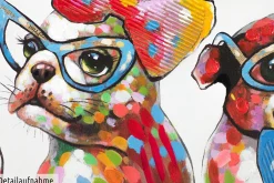 Handgemaltes Gemälde 'Fashionistas' 120x40cm | inkl. Echtheitszertifikat