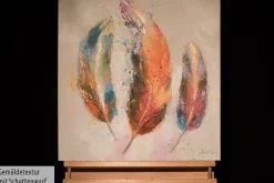 Handgemaltes Gemälde 'Federleicht' 60x60cm | inkl. Echtheitszertifikat