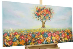 Handgemaltes Gemälde 'Feld der Facetten' 120x60cm | inkl. Echtheitszertifikat