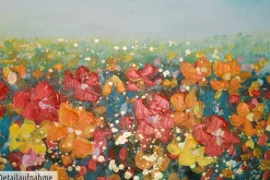 Handgemaltes Gemälde 'Feld der Facetten' 120x60cm | inkl. Echtheitszertifikat
