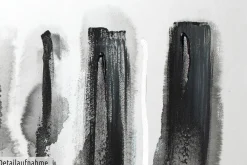 Handgemaltes Gemälde 'Fährten im Schnee' 150x50cm | inkl. Echtheitszertifikat