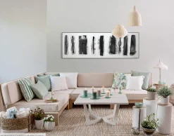 Handgemaltes Gemälde 'Fährten im Schnee' 150x50cm | inkl. Echtheitszertifikat