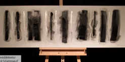 Handgemaltes Gemälde 'Fährten im Schnee' 150x50cm | inkl. Echtheitszertifikat