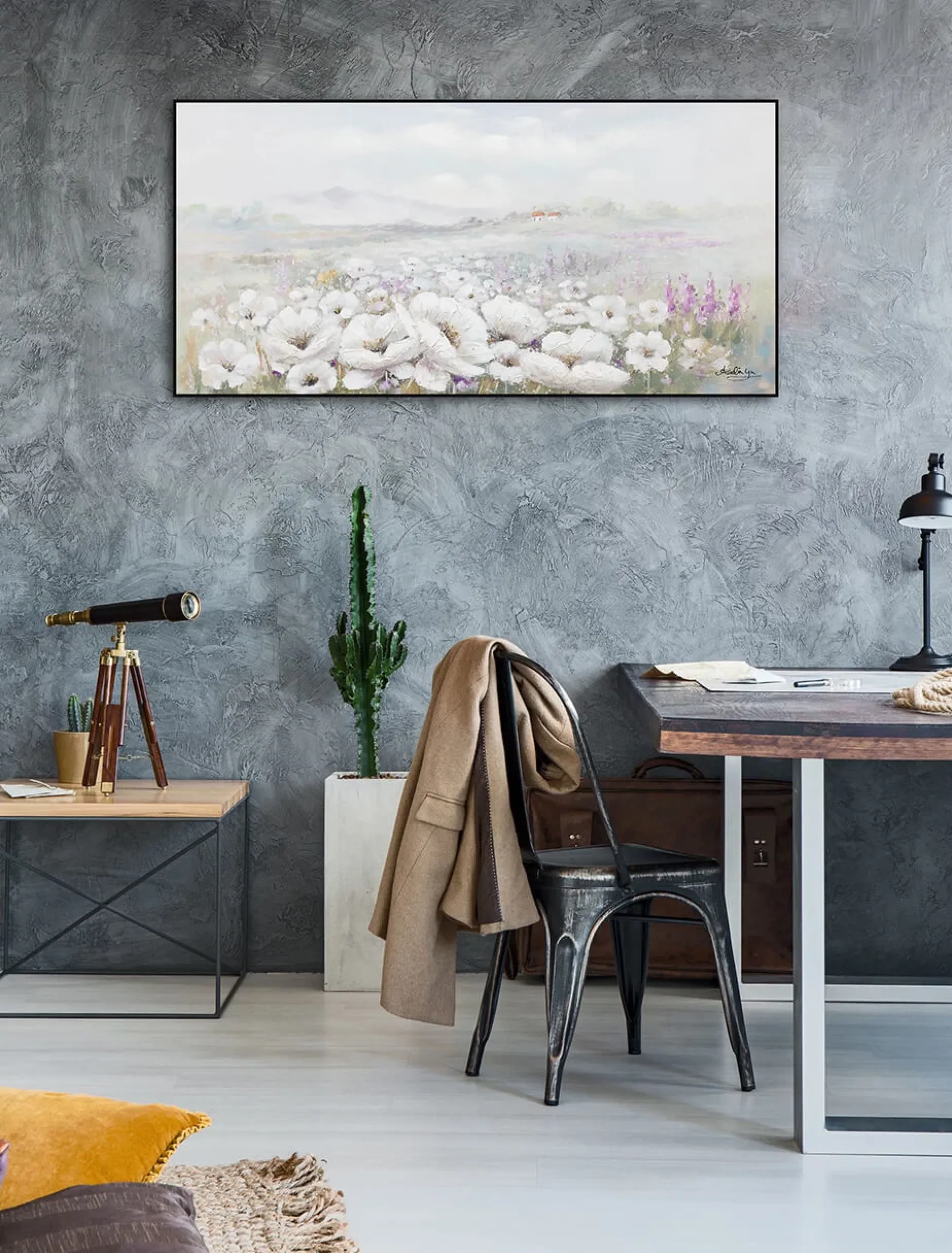 Handgemaltes Gemälde 'Field of Scent' 120x60cm | inkl. Echtheitszertifikat