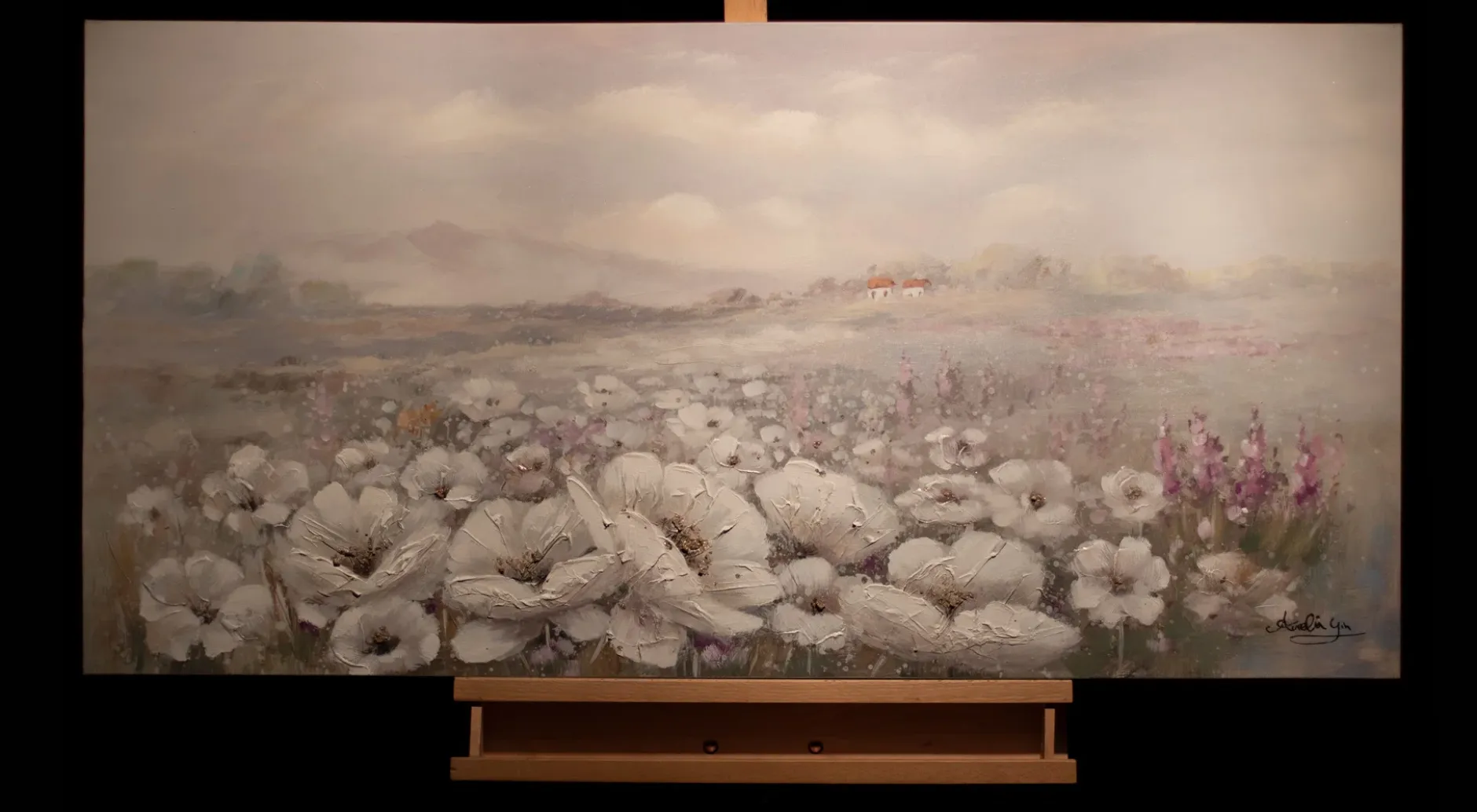 Handgemaltes Gemälde 'Field of Scent' 120x60cm | inkl. Echtheitszertifikat
