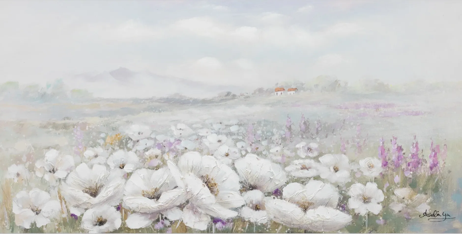 Handgemaltes Gemälde 'Field of Scent' 120x60cm | inkl. Echtheitszertifikat