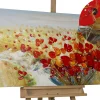Handgemaltes Gemälde 'Flammende Blüten' 120x60cm | inkl. Echtheitszertifikat