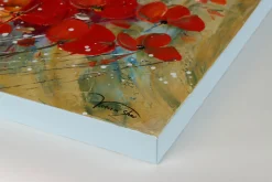 Handgemaltes Gemälde 'Flammende Blüten' 120x60cm | inkl. Echtheitszertifikat