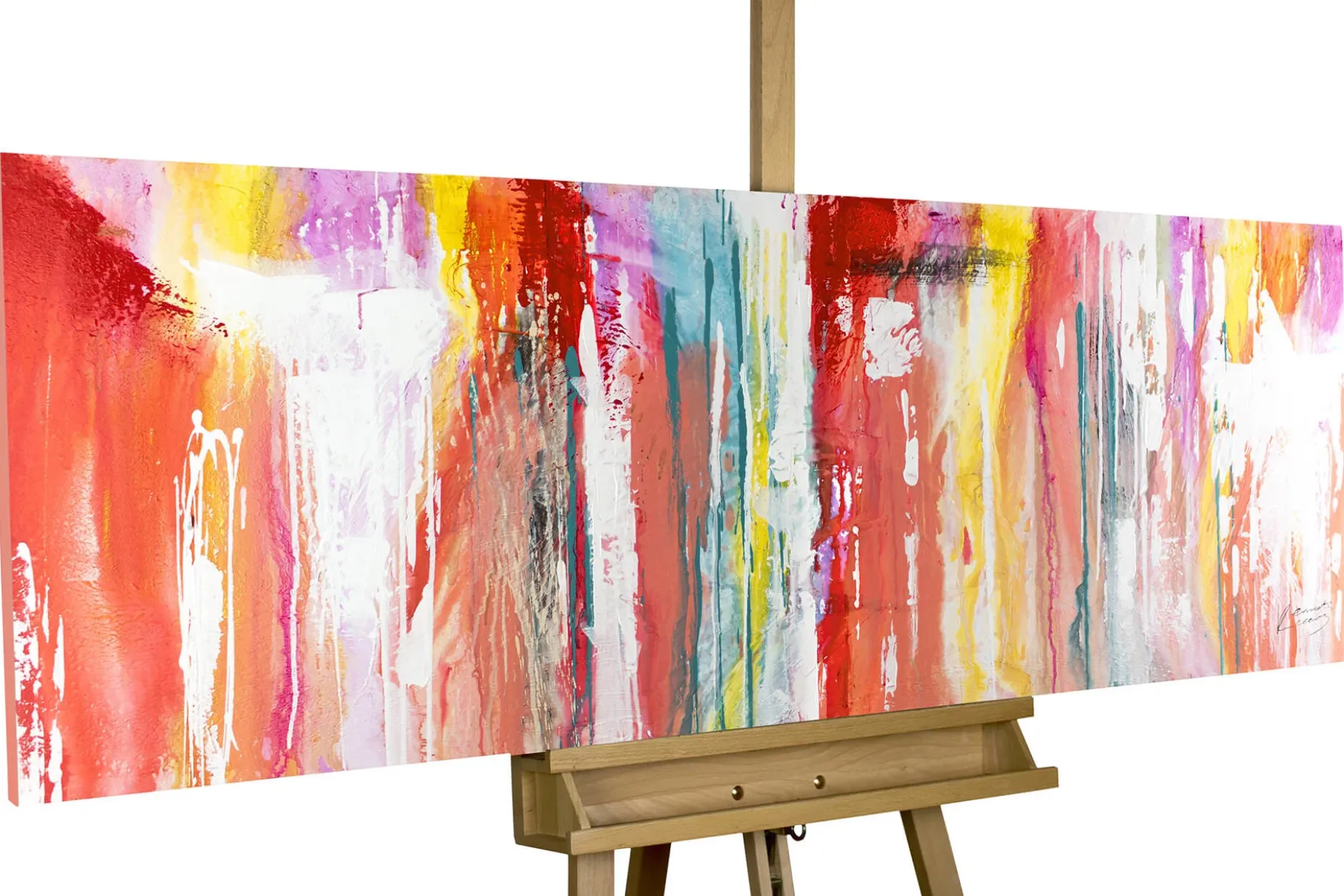 Handgemaltes Gemälde 'Fließende Geborgenheit' 150x50cm | inkl. Echtheitszertifikat