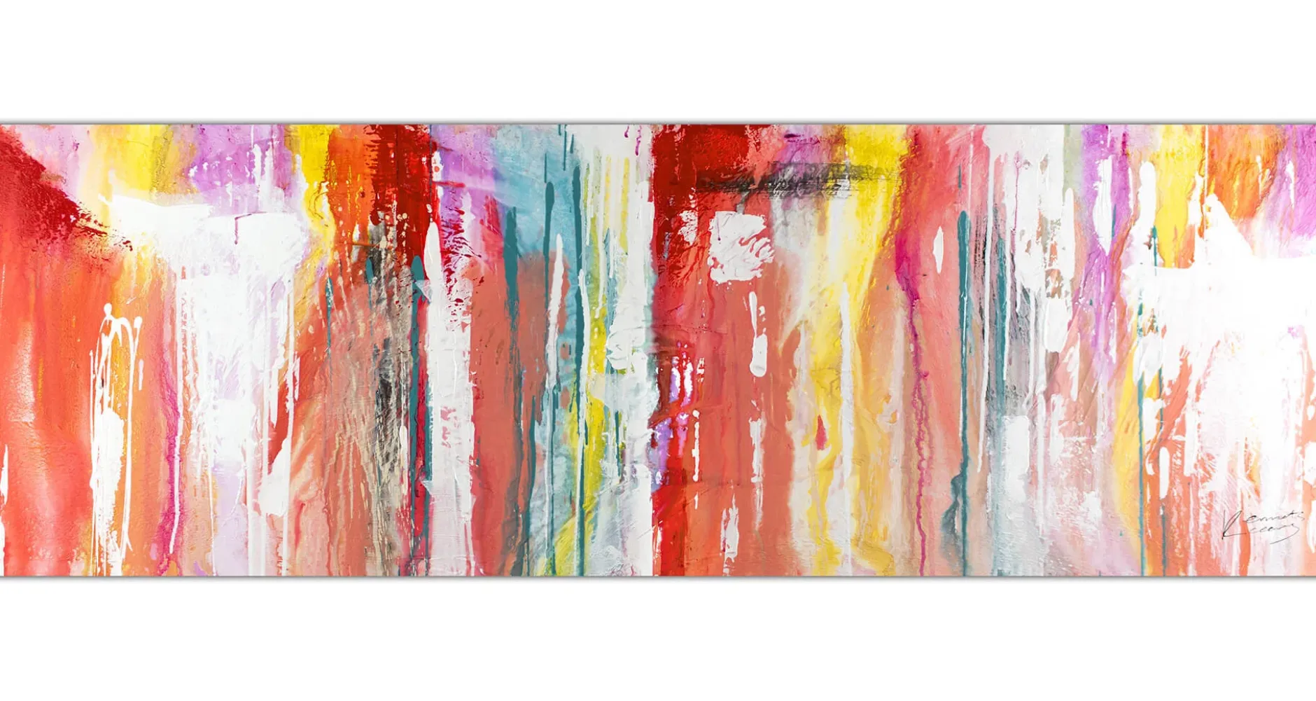 Handgemaltes Gemälde 'Fließende Geborgenheit' 150x50cm | inkl. Echtheitszertifikat
