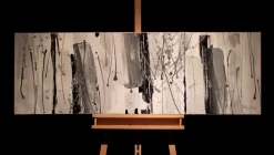 Handgemaltes Gemälde 'Fließende Asche' 150x50cm | inkl. Echtheitszertifikat