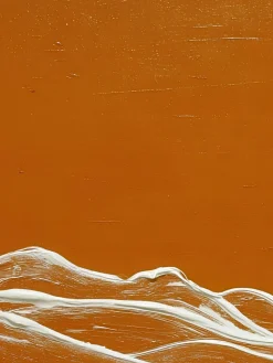 Handgemaltes Gemälde 'Fließender Orange Horizont' | Echtheitszertifikat inklusive