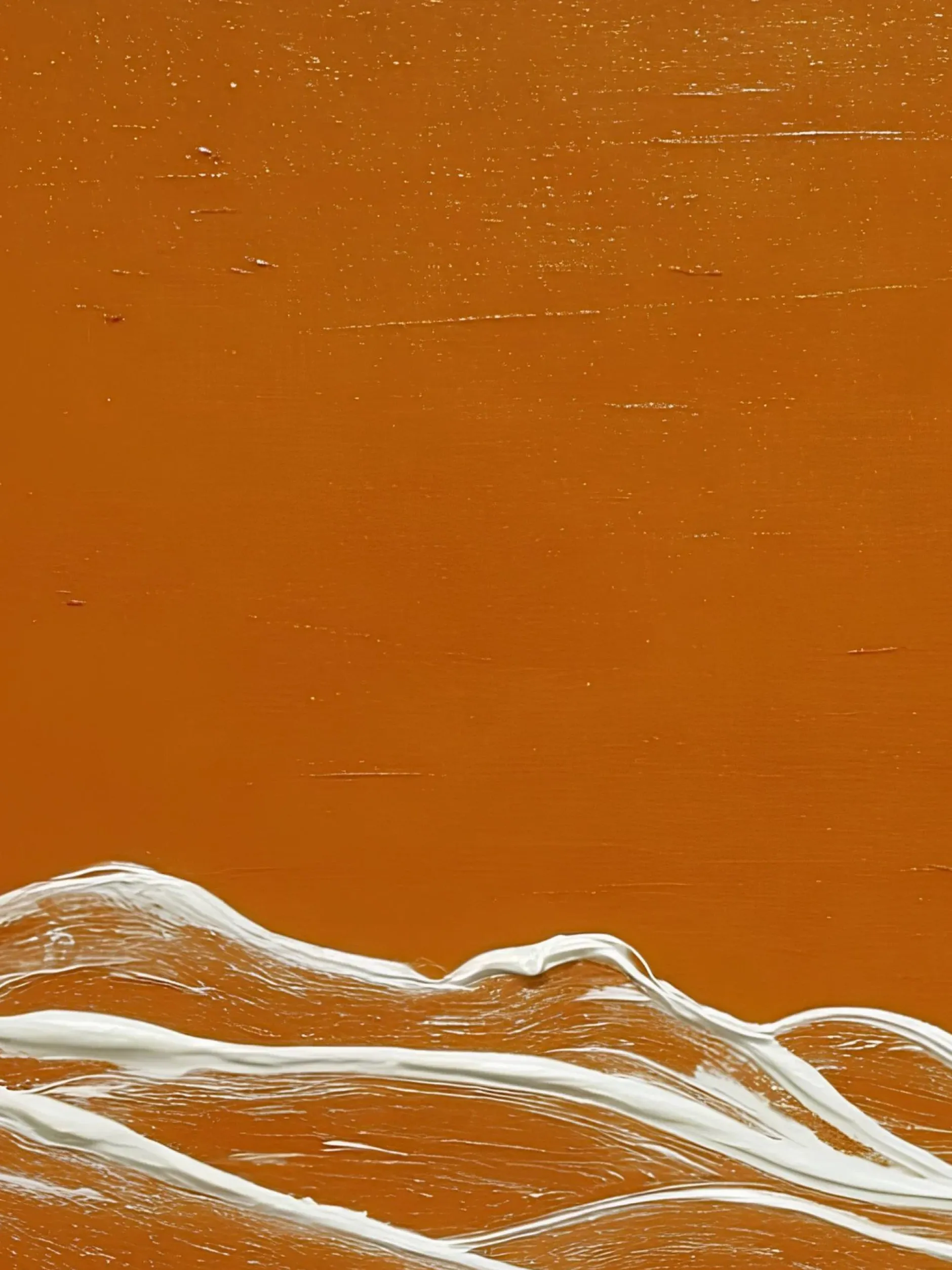 Handgemaltes Gemälde 'Fließender Orange Horizont' | Echtheitszertifikat inklusive
