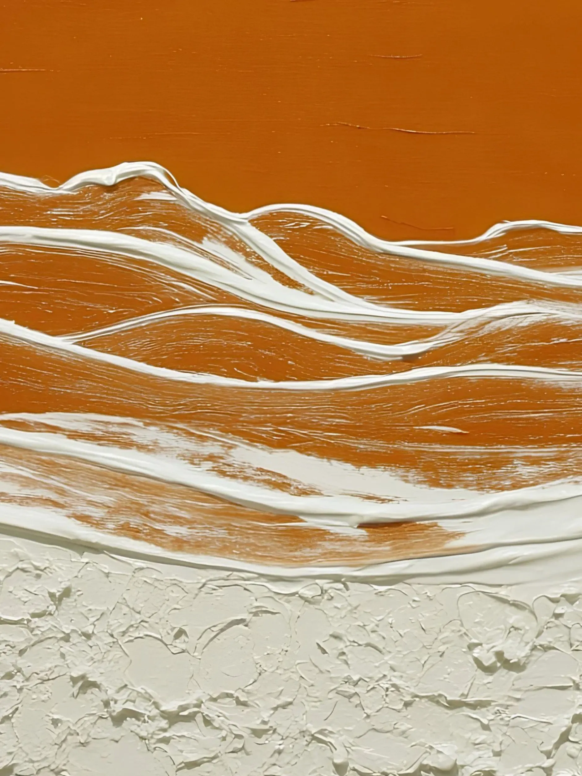 Handgemaltes Gemälde 'Fließender Orange Horizont' | Echtheitszertifikat inklusive