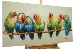 Handgemaltes Gemälde 'Flock Together' 120x60cm | inkl. Echtheitszertifikat