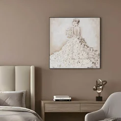 Handgemaltes Gemälde 'Floral Bride Bliss' 80x80cm | inkl. Echtheitszertifikat