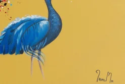Handgemaltes Gemälde 'Floral Peacock' 90x60cm | inkl. Echtheitszertifikat