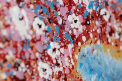 Handgemaltes Gemälde 'Floral Peacock' 90x60cm | inkl. Echtheitszertifikat