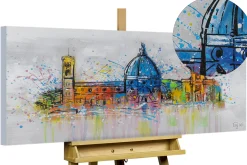 Handgemaltes Gemälde 'Florence Skyline Silhouette' 120x60cm | inkl. Echtheitszertifikat