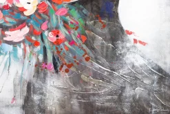 Handgemaltes Gemälde 'Flower Girl' 80x80cm | inkl. Echtheitszertifikat