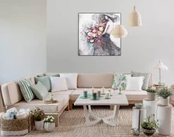 Handgemaltes Gemälde 'Flower Girl' 80x80cm | inkl. Echtheitszertifikat