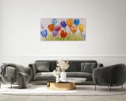 Handgemaltes Gemälde 'Flowers of Joy' 120x60cm | inkl. Echtheitszertifikat