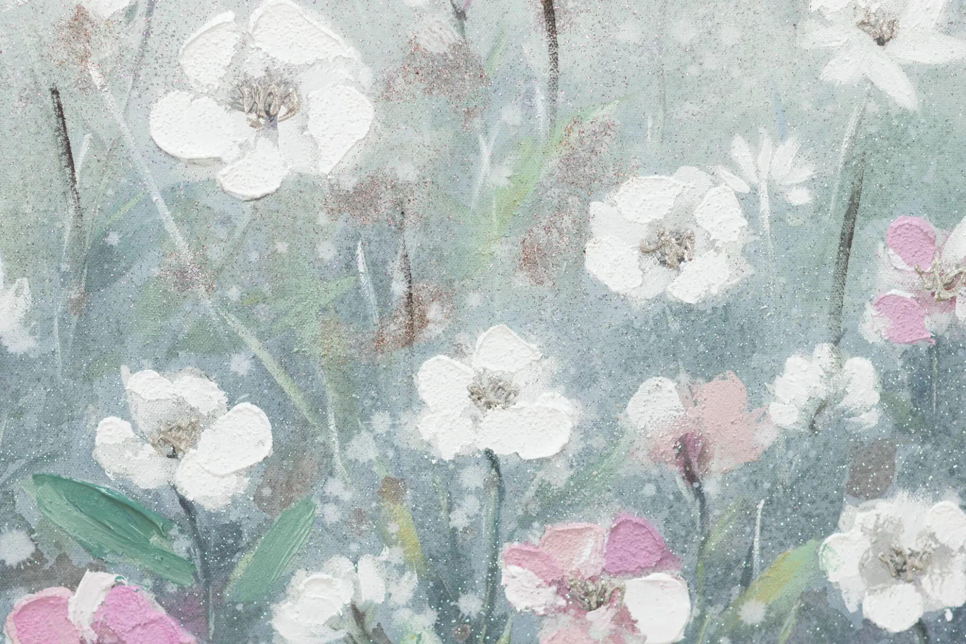 Handgemaltes Gemälde 'Flowery Meadow' 60x60cm | inkl. Echtheitszertifikat