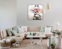 Handgemaltes Gemälde 'Flowery Temptation' 80x80cm | inkl. Echtheitszertifikat
