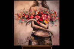 Handgemaltes Gemälde 'Flowery Temptation' 80x80cm | inkl. Echtheitszertifikat