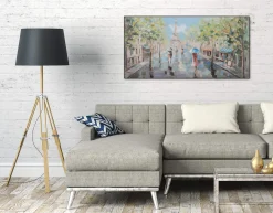 Handgemaltes Gemälde 'Frühling in Paris' 120x60cm | inkl. Echtheitszertifikat
